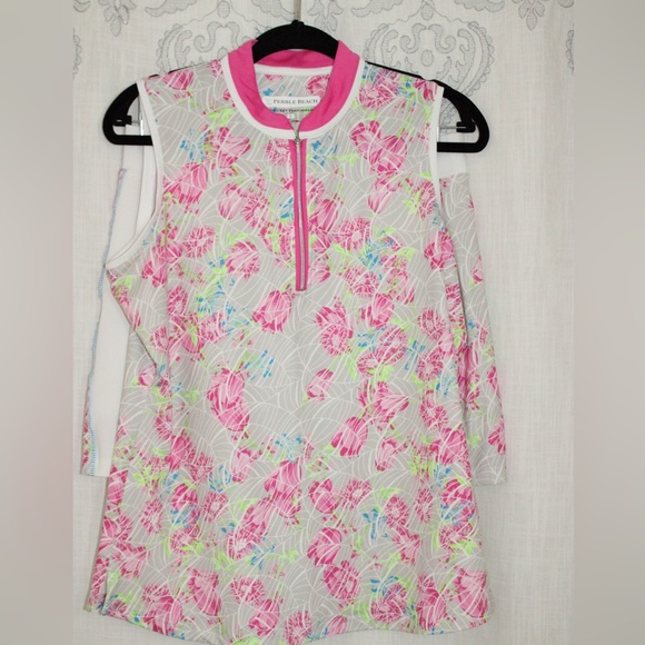 Pebble Beach Pants - Pebble Beach Golf Outfit- Sleeveless Shirt & matching Skirt. Dry Fit Luxe Set